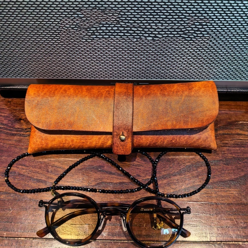Tan Stationery & Office Supply - Korean Style Vintage Tanned Leather Long