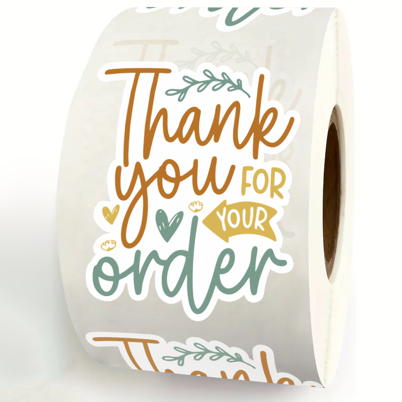200Piece/roll  Thank You for Y - Sticker Label Roll 评论和价格