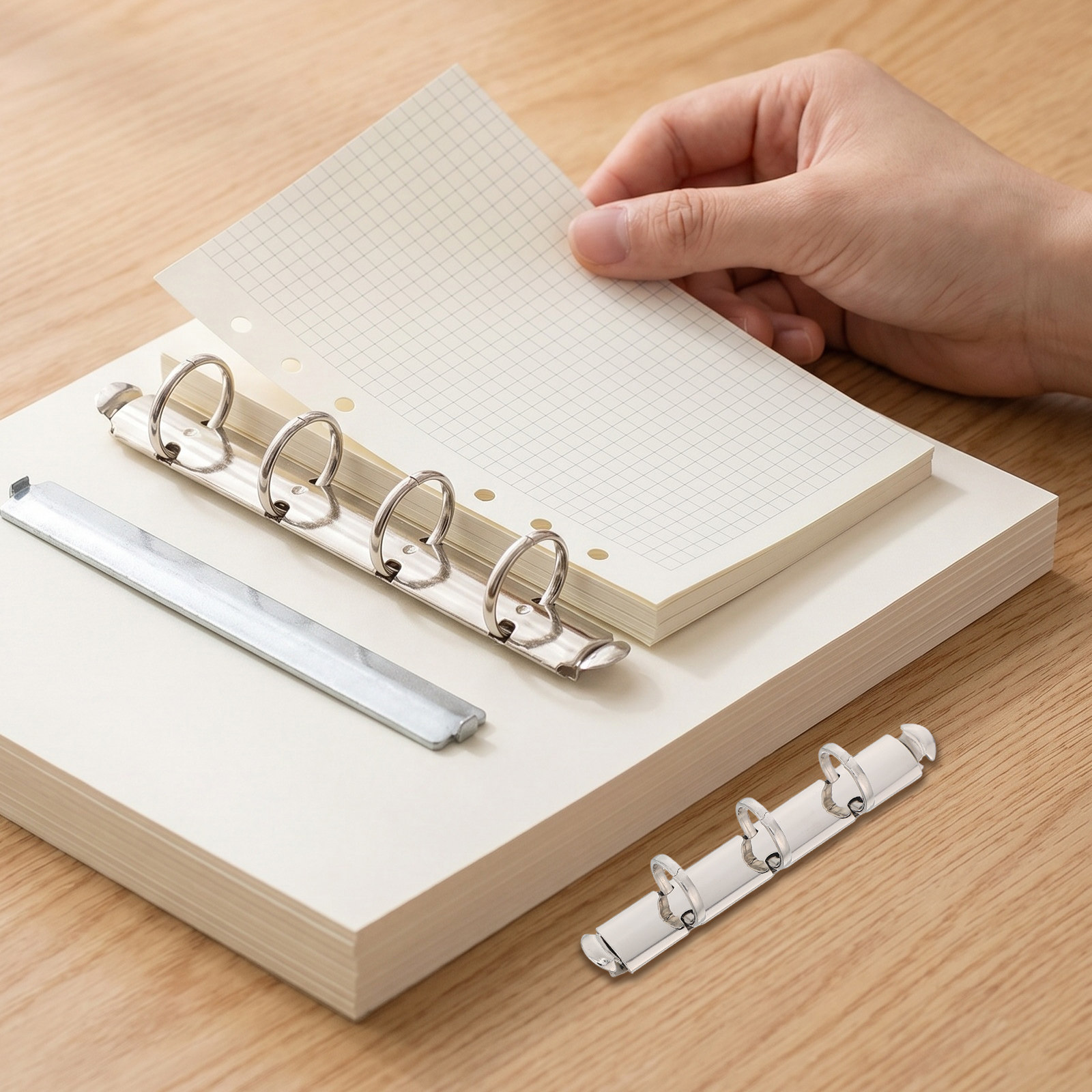 1 Set Metal Loose Leaf Binder  - Binder Clip Assorted 评论和价格