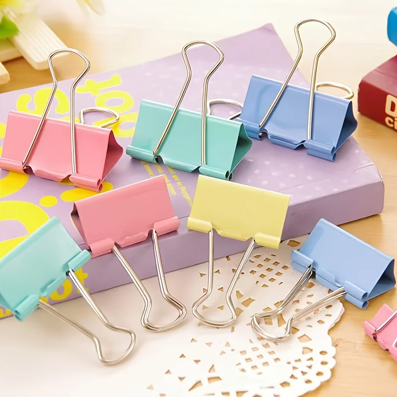 50 Pack Random Color Long Tail - Binder Clip Assorted 评论和价格
