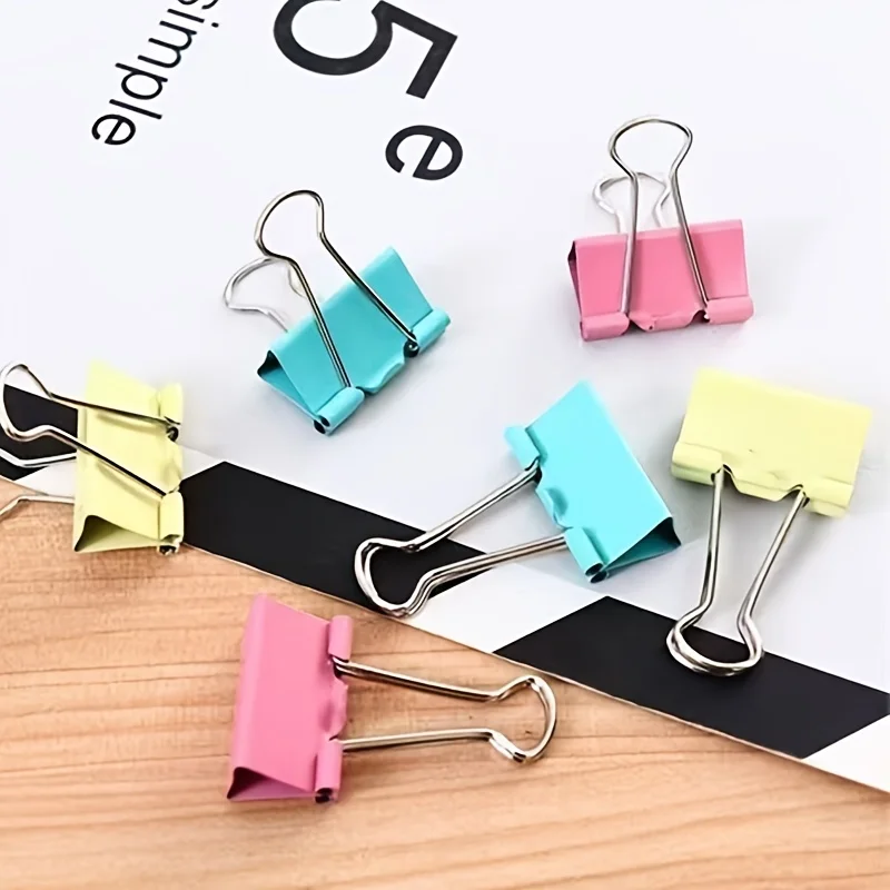 50 Pack Random Color Long Tail - Binder Clip Assorted 评论和价格